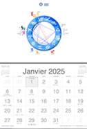 Calendrier astrologique mural 2025