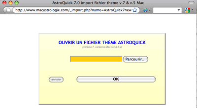 ouvrir theme astral astroquick7