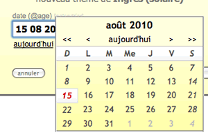 theme astral calendrier